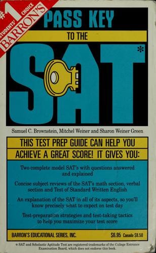 Barron's pass key to the SAT, scholastic aptitude test