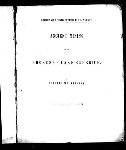 Ancient mining on the shores of Lake Superior