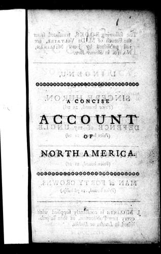 A concise account of North America