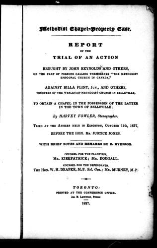 Methodist Chapel-property case