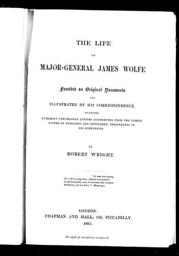 The life of Major-General James Wolfe