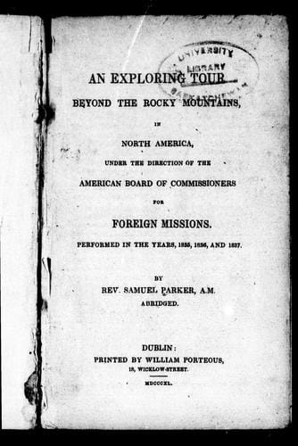 An exploring tour beyond the Rocky Mountains in North America