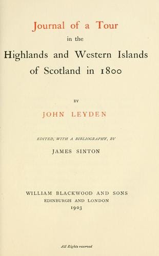 Journal of a tour in the Highlands and Western Islands of Scotland in 1800