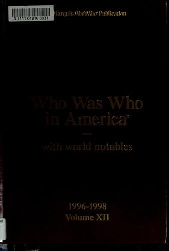 Who was who in America with world notables
