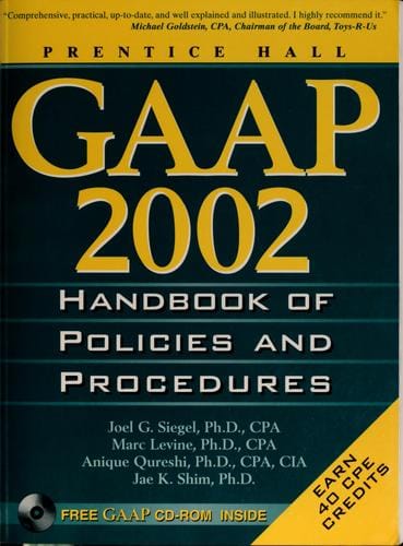 GAAP handbook of policies and procedures, 2002