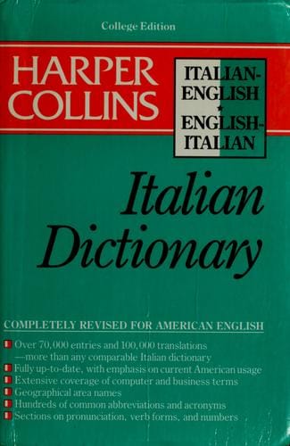 Harper Collins Italian dictionary, college edition