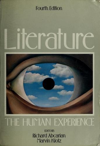 Literature, the human experience. Fourth edition