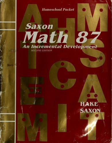 Homeschool packet for Saxon Math 8/7, an incremental development