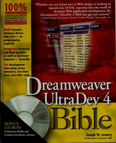 Dreamweaver UltraDev 4 bible