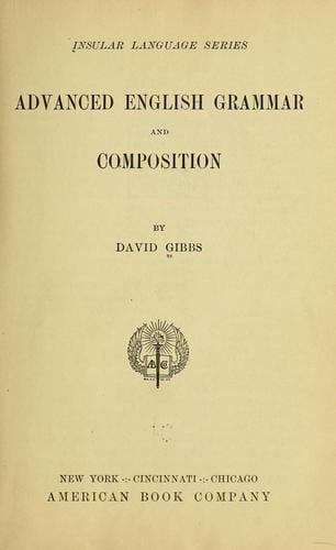 Advanced English grammar and composition