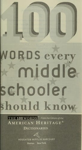 100 words every middle schooler should know