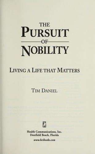 The pursuit of nobility