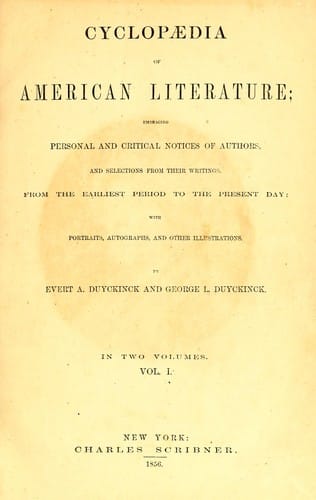 Cyclopaedia of American literature