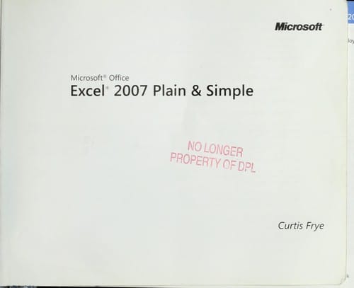 Microsoft Office Excel 2007 plain & simple