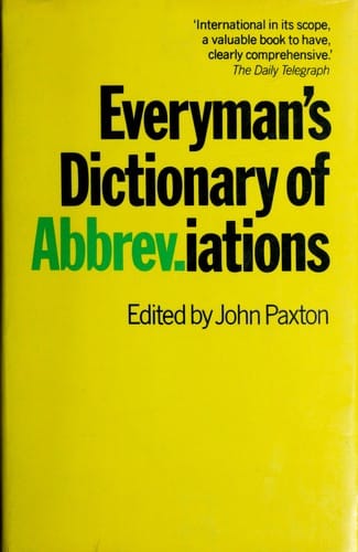 Everyman's dictionary of abbreviations
