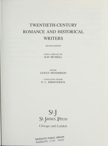 Twentieth-Century romance and historical writers