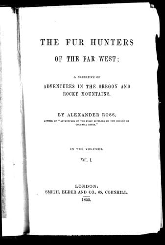 The fur hunters of the Far West
