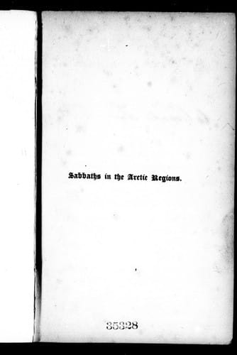 Sabbaths in the Arctic regions