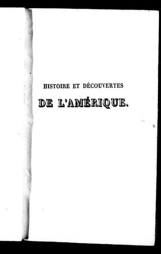 Histoire et découvertes de l'Amérique