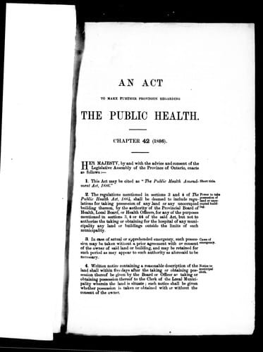 An Act to make further provision regarding the public health