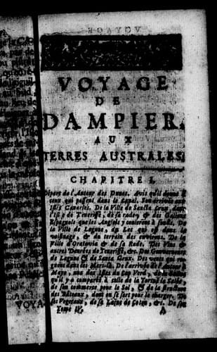 Voyage aux terres australes, a la Nouvelle Hollande, &c. fait en [M.DC.XCIX]