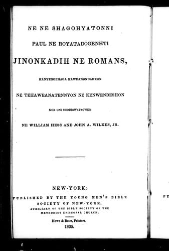 Ne ne shagohyatonni Paul ne royatadogenhti jinonkadih ne Romans