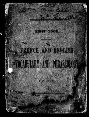 French and English vocabulary and phraseology