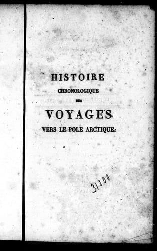 Histoire chronologique des voyages vers le pôle arctique
