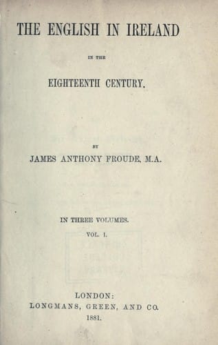 The English in Ireland in the eighteenth century