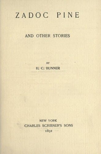 Zadoc pine and other stories