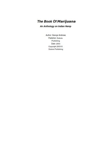The Book of Marijuana