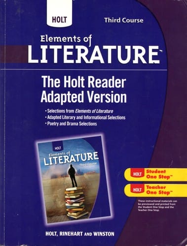 The Holt reader, adapted version--Elements of Literature, third course