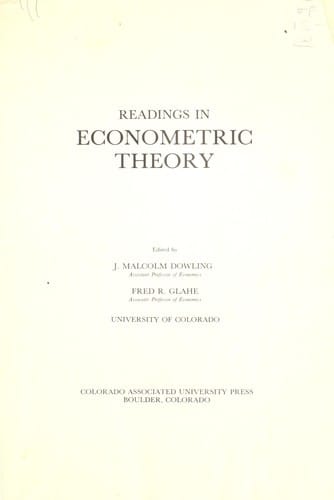 Readings in econometric theory