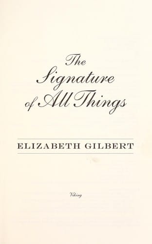 The signature of all things