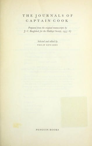 The journals of Captain Cook