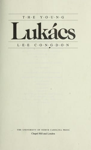 The young Lukács
