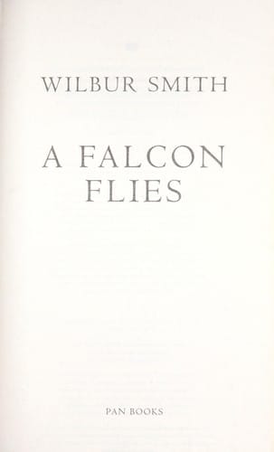 A falcon flies