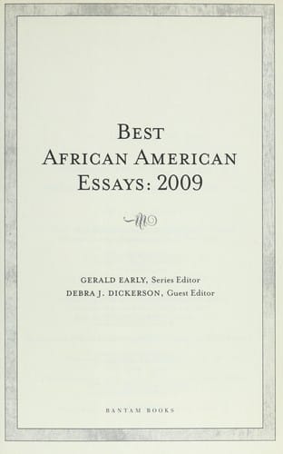 Best African American essays, 2009