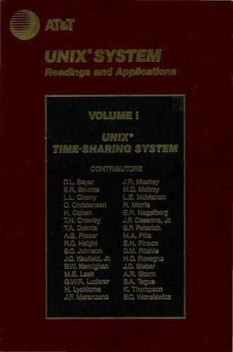 UNIX System Readings and Applications Volume I
