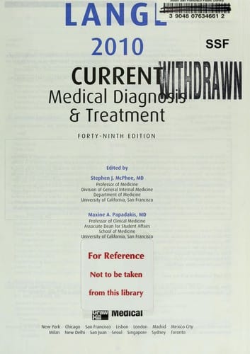 Current medical diagnosis & treatment