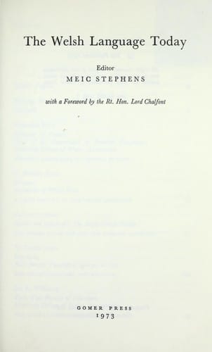 The Welsh language today