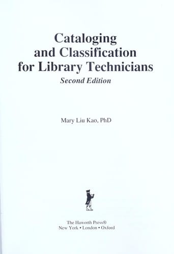 Cataloging and classification for library technicians