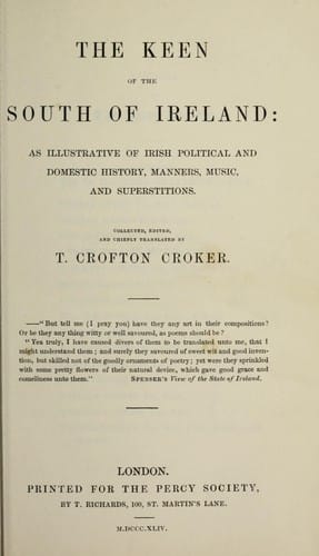 The keen of the south of Ireland