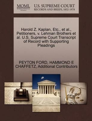 Harold Z Kaplan Etc Et Al Petitioners