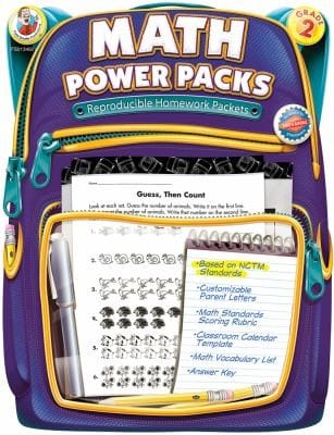 Math Power Packs Reproducible Homework Packets