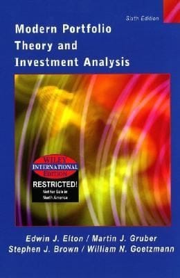 Modern Portfolio Theory And Investment Analysis