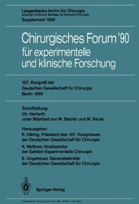 Chirurgisches Forum 90 Fr Experimentelle Und Klinische Forschung