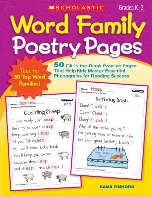 Word Family Poetry Pages