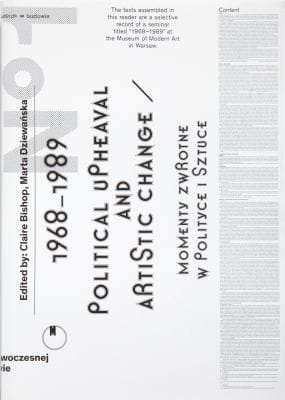 1968 1989 Political Upheaval And Artistic Change Vwx Are A Selective Record Of A Seminar Titled 9168 1989 At The Museum Of Modern Art In Warsaw