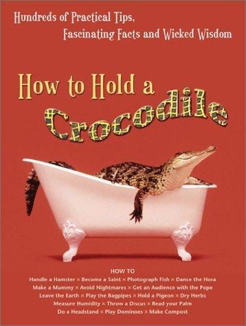 How to hold a crocodile